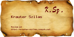 Krauter Szilas névjegykártya